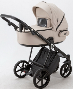 Детская коляска Adamex Porto Deluxe 2 в 1 PO-SA07 (СВ.БЕЖ.КОЖА)