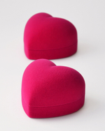 Футляр-сердце из флокированного пластика для аксессуаров