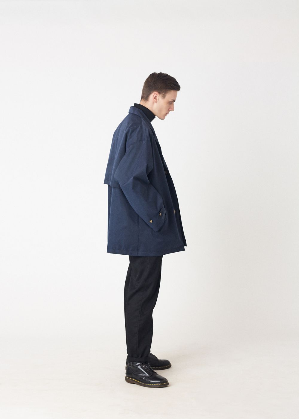 Плащ Короткий FOS Синий Мужской