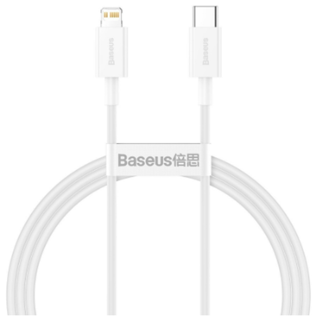Кабель Baseus Superior Series 20W (Type-C) на (Lightning) (CATLYS-C02) 200см силикон (белый)