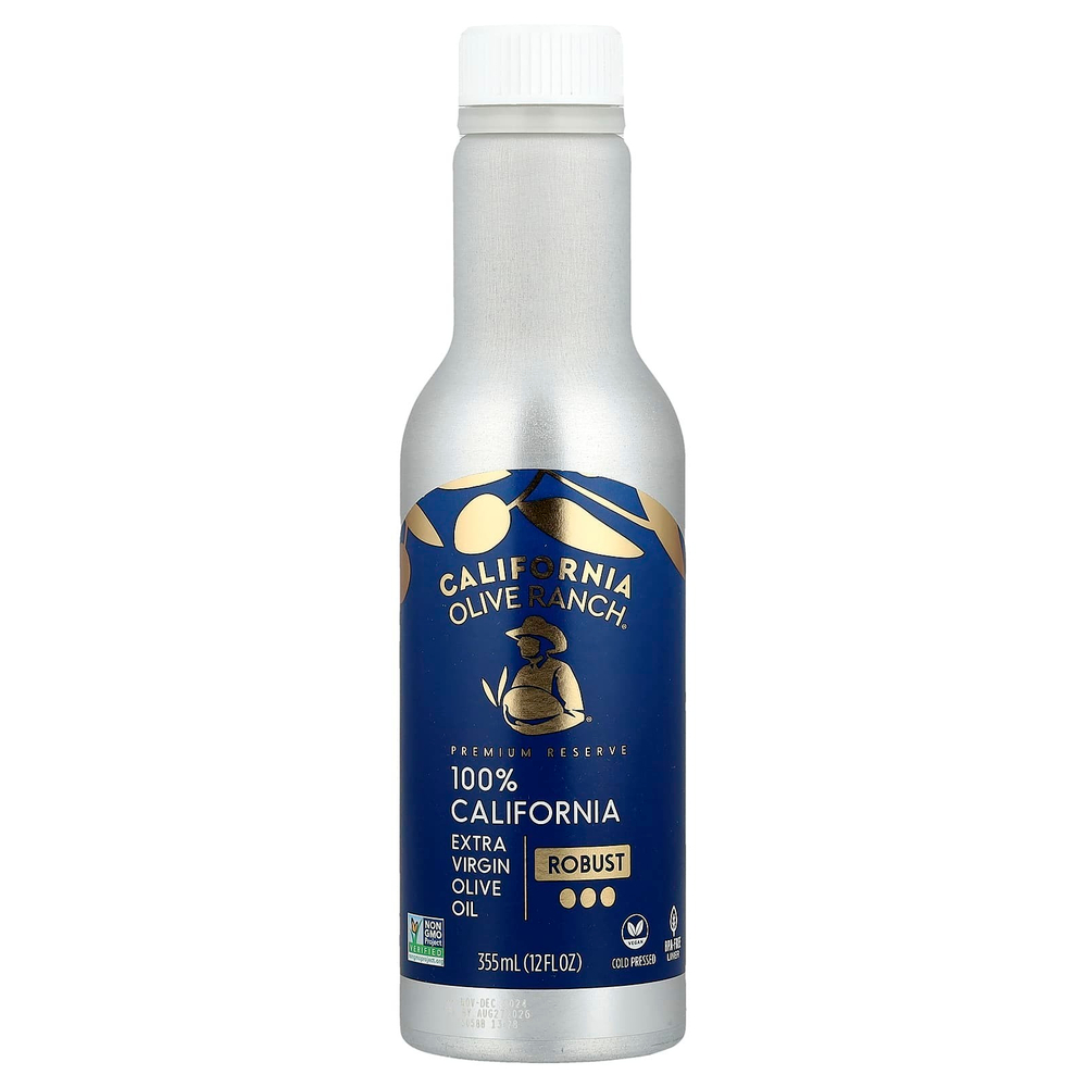 California Olive Ranch, Premium Reserve, нерафинированное оливковое масло высшего качества, 100% из штата Калифорния, крепкое, 355 мл (12 жидк. унций)