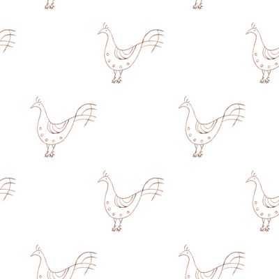 петушки на белом фоне