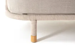 "Верона" лаунж-зона 5-местная плетеная из роупа (веревки), каркас алюминиевый белый, роуп бежевый