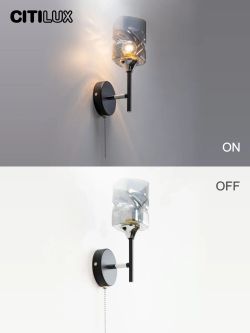 Citilux Клаус CL134315 Бра с выключателем Чёрное