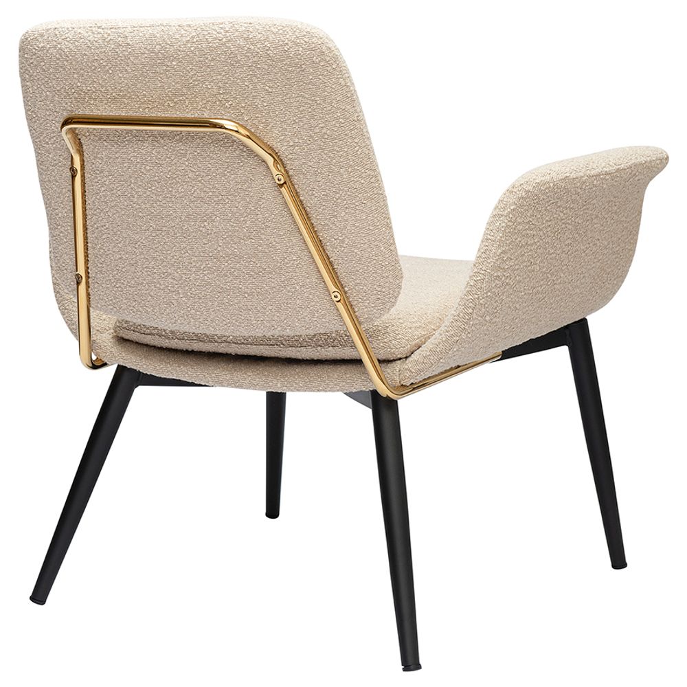 Лаунж-кресло Hilde, букле, серо-бежевое