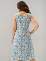 Платье П-012/серый-ромашкинезабудки