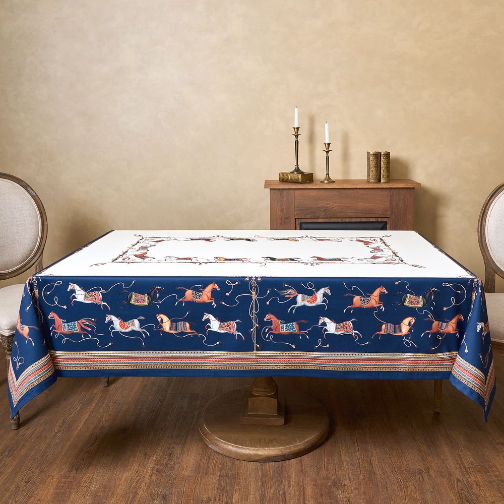 СКАТЕРТЬ "PASSAGE" 140Х180СМ ,БЕЛЫЙ, 100% ХЛОПОК С ПРОПИТКОЙ,ТВИЛ