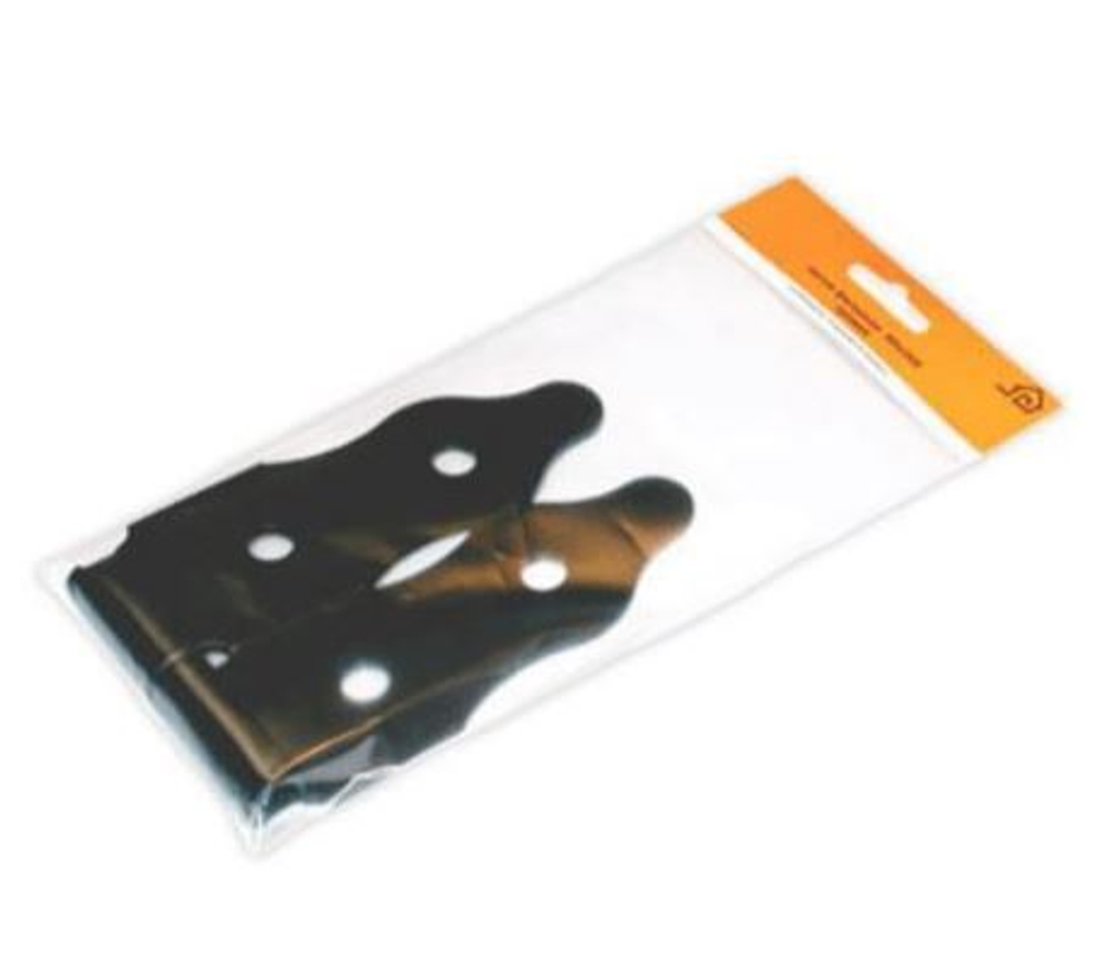 Петля фигурная Домарт 90*260 левая хром  /9393