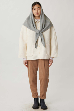 Косынка из шерти светло-серая