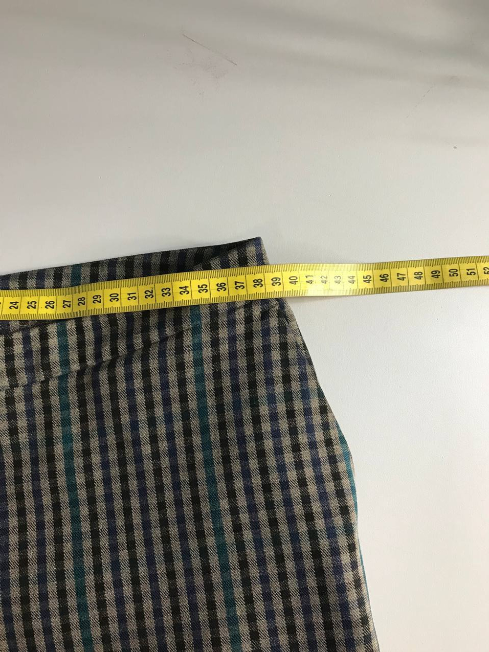 Брюки в стильную клетку, визуально 46/48 размер