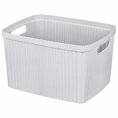 Корзина для белья "velvet", 450*360*270мм, 35л (светло-серый флэк)