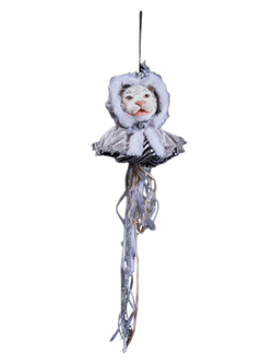 Елочная игрушка Тигр 15х30см ChristmasDeLuxe серый