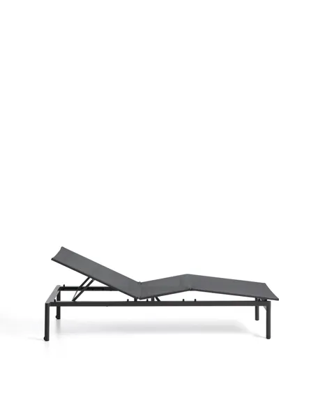 Шезлонг Lesina из алюминия и ткани графитового цвета