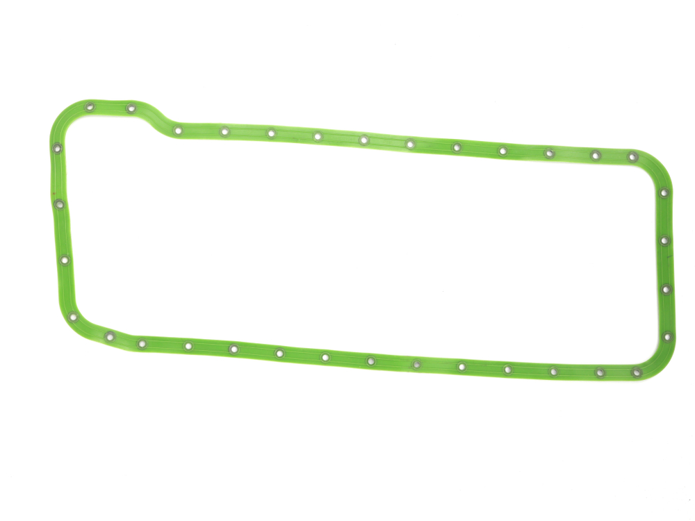 Прокладка поддона маслянного картера ЯМЗ 536 а/м МАЗ, УРАЛ, КрАЗ, ЛиАЗ зеленый силикон с шайбами СТАНДАРТ (Балаково)