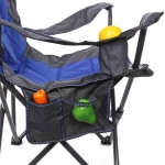 Кресло складное с подлокотниками до 120кг Турист 62*63*95см серо-синее