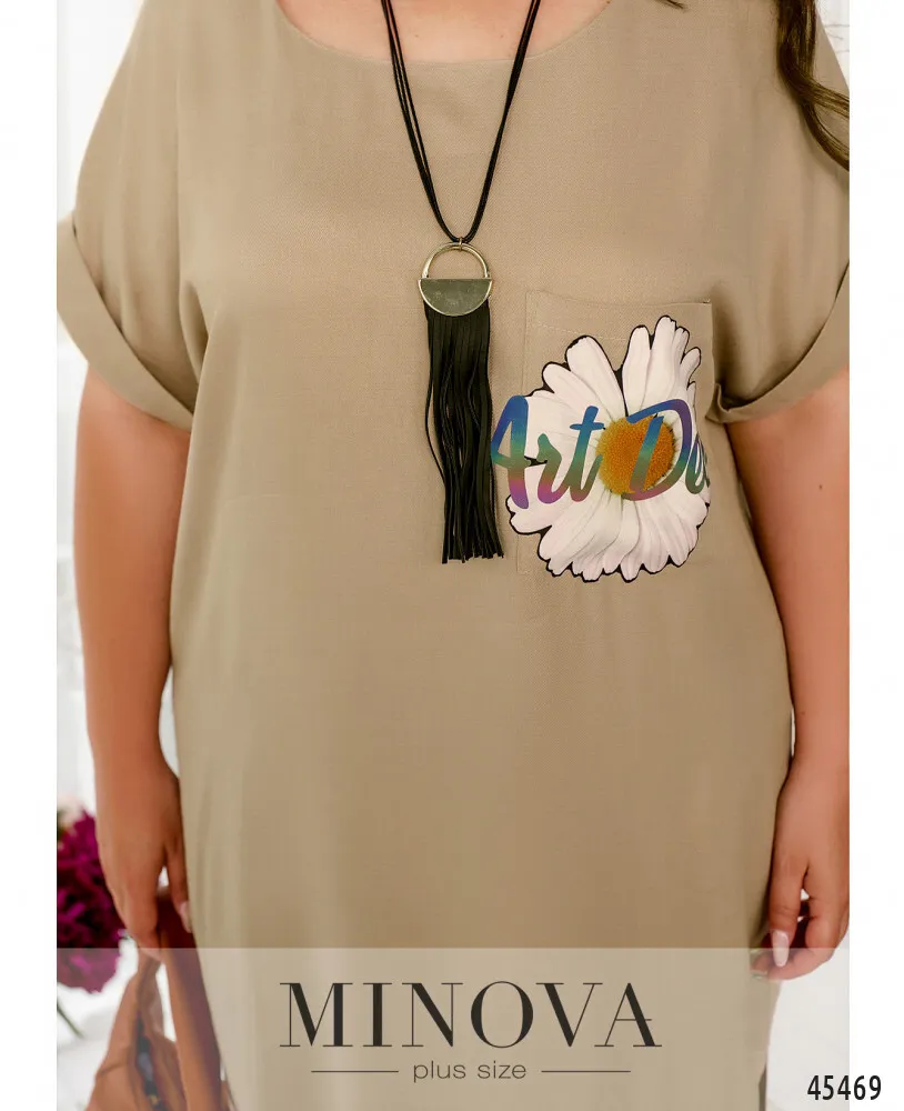 Платье 196Б-бежевый Minova