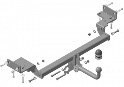 Фаркоп Motodor KIA Sportage (2016-2018) (оцинкованный шар)(паспорт и сертификат в комплекте)(без электрики) 91004-A