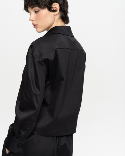 Укороченная рубашка из хлопка