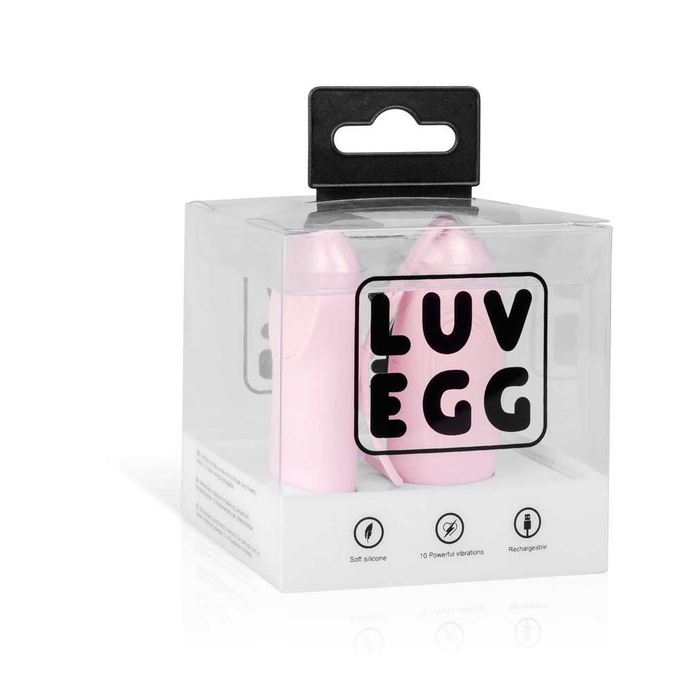 Нежно-розовое виброяйцо LUV EGG с пультом ДУ