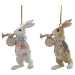 GAEM Фигурка декоративная подвесная "Заяц", L5 W3,5 H7,5 см, 2в.