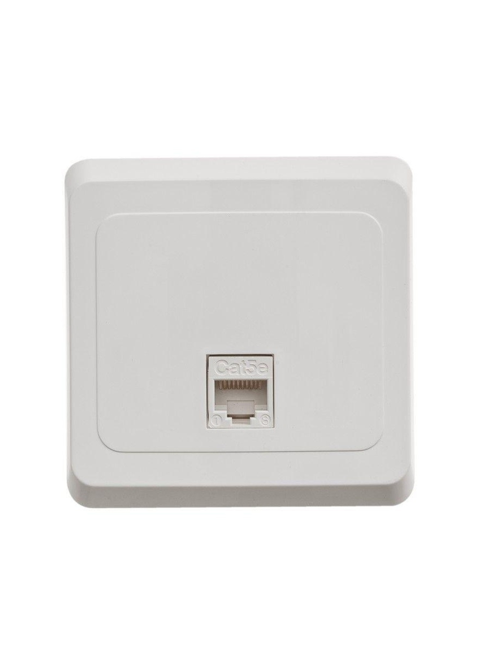 Розетка компьютерная 1-м СП Этюд RJ45 кат.5E бел. SE KOMC-001B