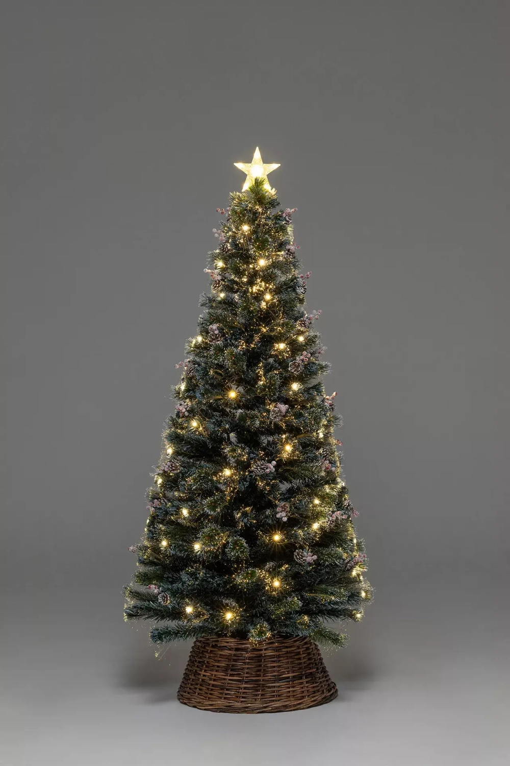 Оптоволоконная елка с LED лампочками Альпийская 120 см., леска+пвх, контроллер (Т2162-120)