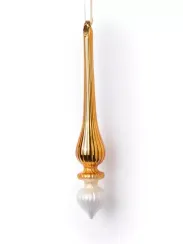 Винтажное стеклянное украшение Неаполь h-22 см., d-3,5 см., 1 шт., Karlsbach (14623)