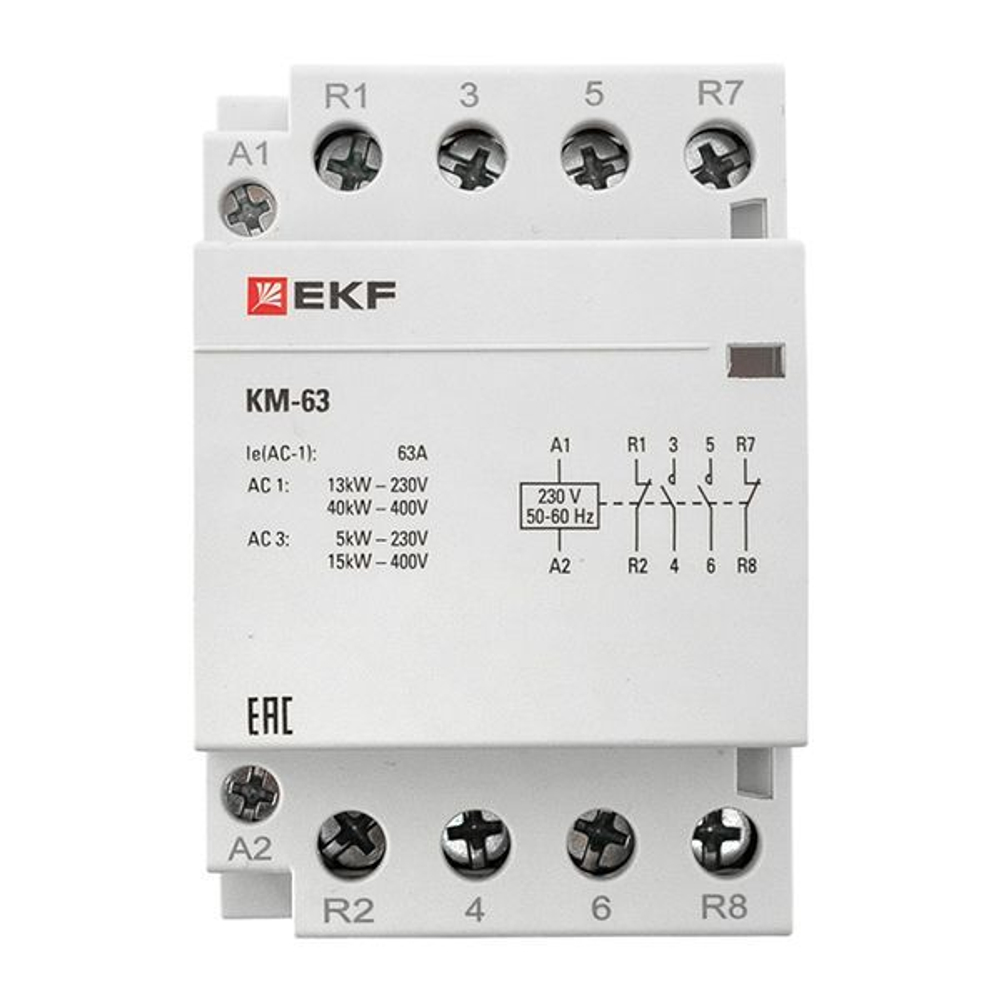Контактор модульный КМ 63А 2NО+2NC (3 мод,) EKF PROxima