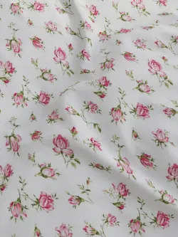 Постельное белье Полисатин Мечта "Бутоны роз" семейное Наволочка 50х70 см 2 шт Простынь на резинке 160x200 см Пододеяльник 145x215 см 2шт