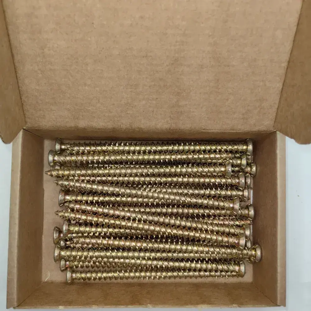 Шуруп по бетону 7.5х112 жёлтый цинк 0,5кг