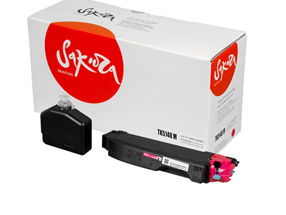 Картридж Sakura, аналог TK-5140M (1T02NRBNL0) для Kyocera Mita, пурпурный, 5000 к