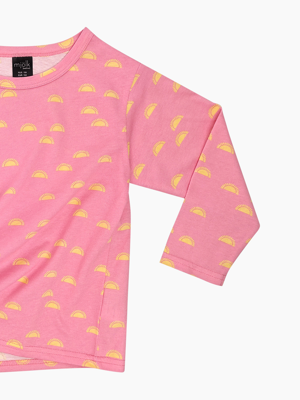 Лонгслив оверсайз Mjölk Солнышки розовые, уценка