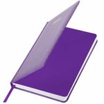 Ежедневник датированный 2023 А5 138x213 мм BRAUBERG "Sparkle", под кожу, блестки, фиолетовый, 114112