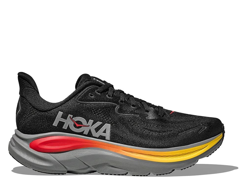 Кроссовки для бега мужские Hoka Clifton 10 Черно-Оранжевые