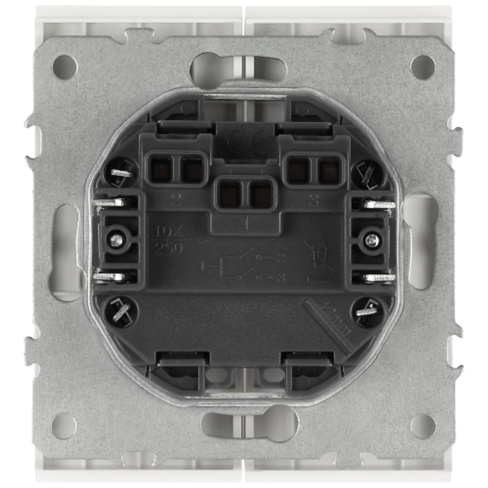 Выключатель ЭРА Arktik 16-1104-01 двойной 10АХ-250В белый