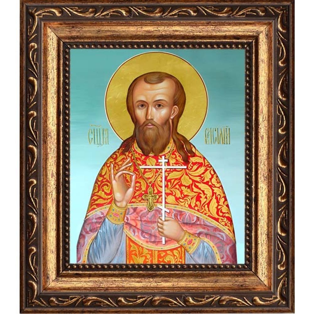 Василий Виноградов священномученик пресвитер. Икона на холсте.