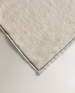 Zara Home - Банное полотенце с волнистой строчкой, белый, 30х50 см