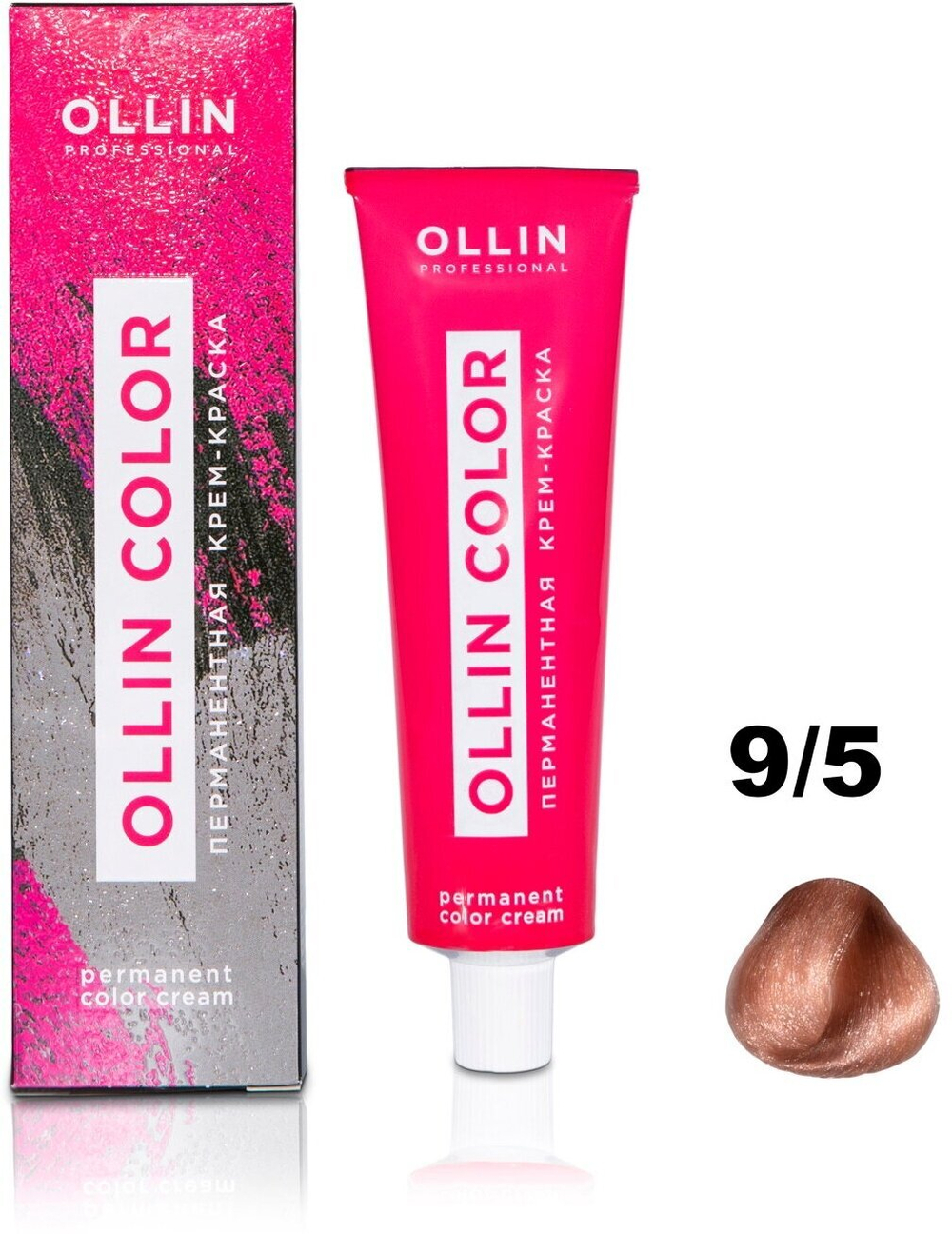 OLLIN COLOR 9/5 блондин махагоновый 60мл Перманентная крем-краска для волос