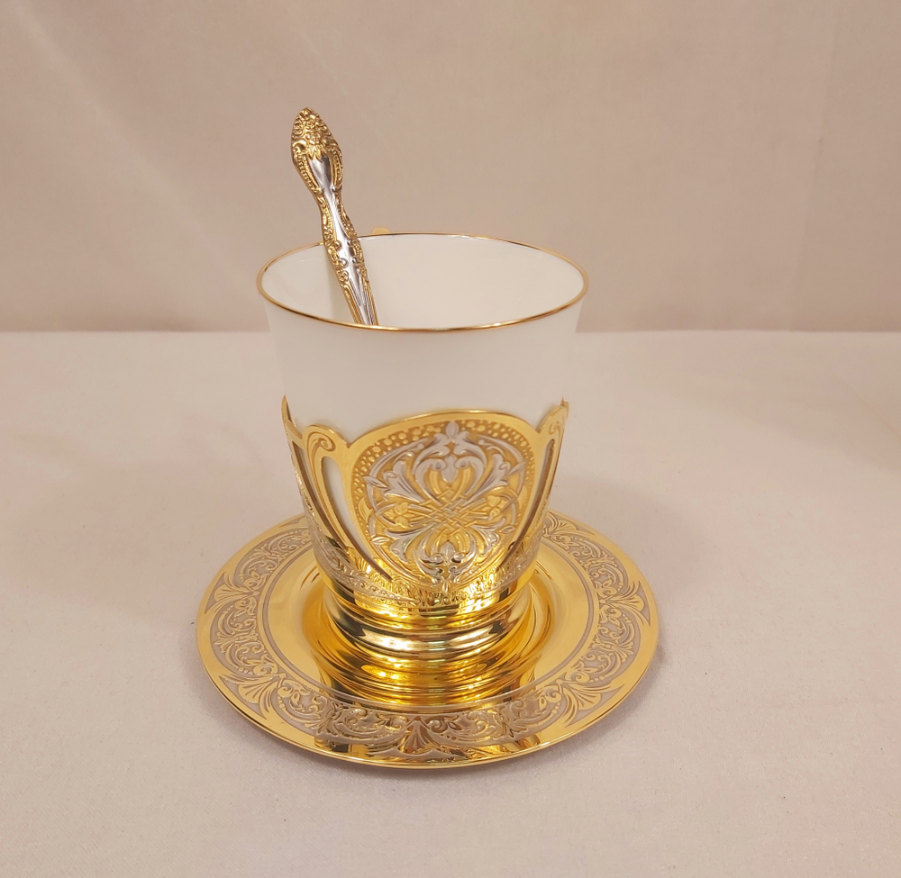 Набор чайно/кофейный "Узорный" (Златоуст)