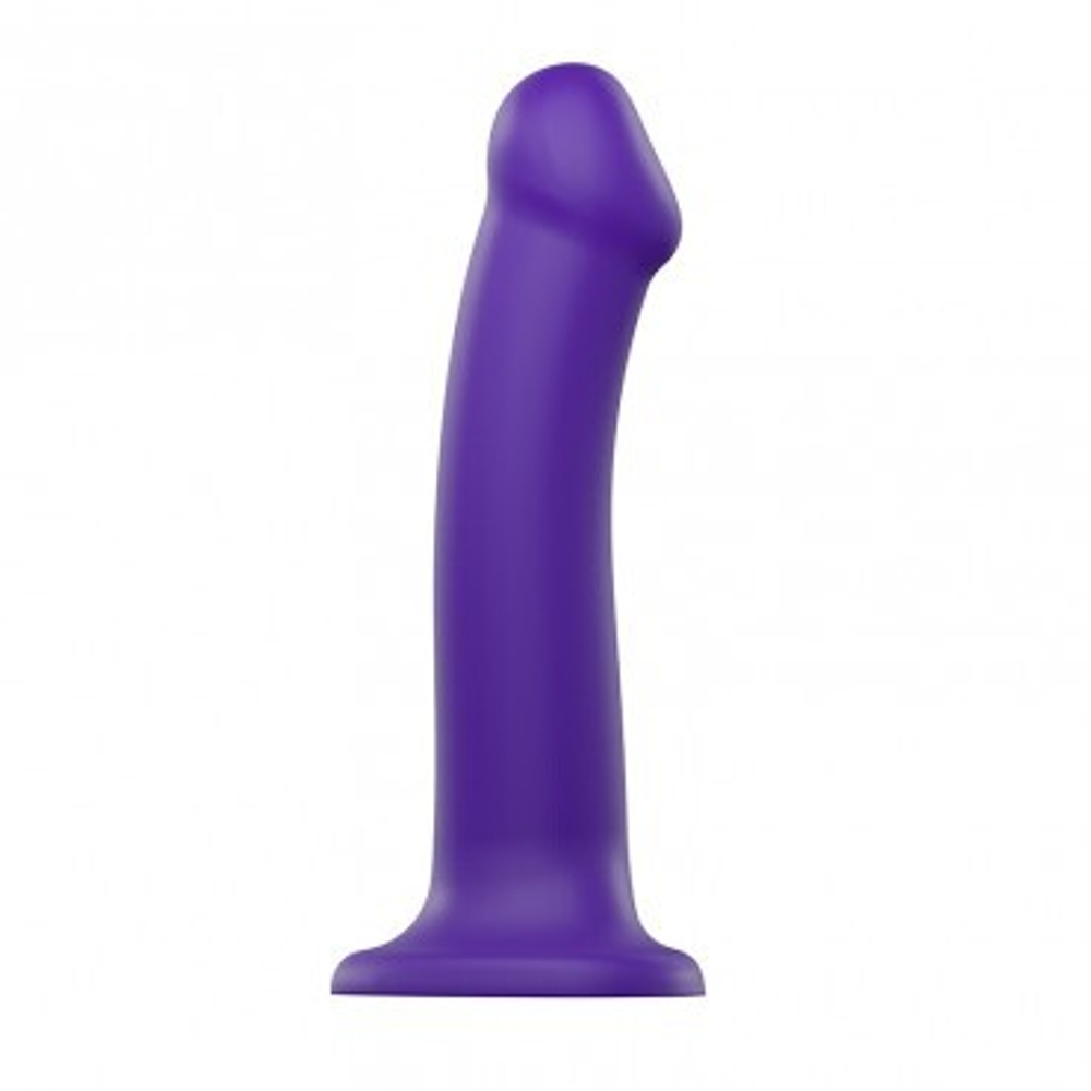 Фаллоимитатор Strap-On-Me Dildo Dual Density Semi-Realistic гнущийся, фиолетовый L, 19 см