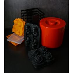 Форма для льда "Череп" 4 ячейки 6,5*4,5 см силикон Skull P.L.- Barbossa