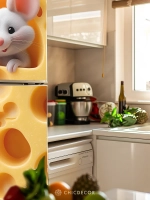 Наклейка интерьерная на холодильник яркая