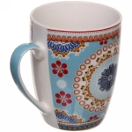Кружка керамическая 350мл «Восточный цветок» микс