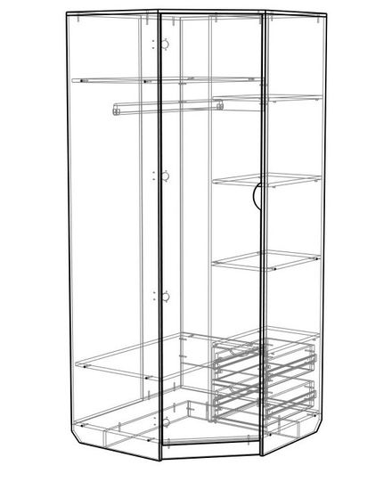 Шкаф угловой ГРАНД-ЛАВОРО-2 левый