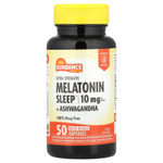 Sundance Vitamins, мелатонин для сна с ашвагандой, 50 капсул с быстрым высвобождением