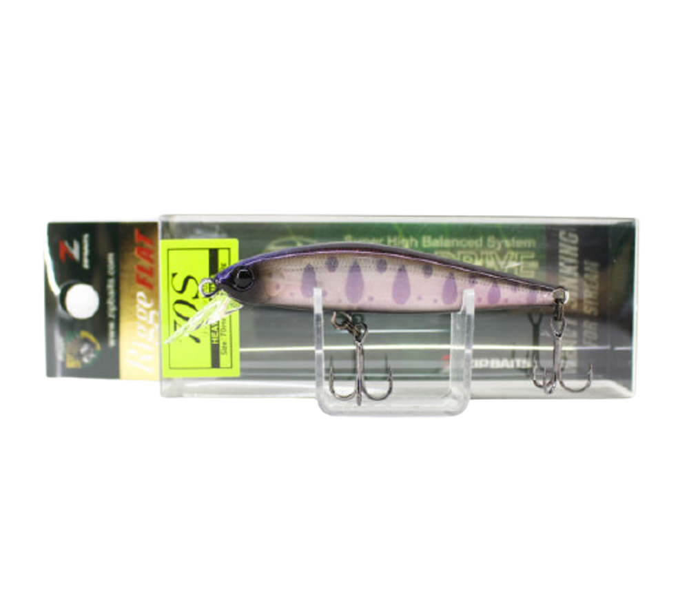 Воблер ZipBaits Rigge Flat 70S 267 Shikkoku Yamameii