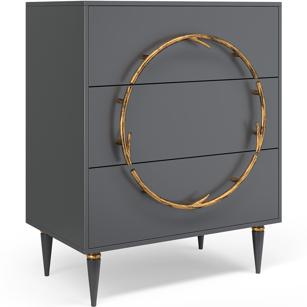 Комод Арт Классик с 3 ящиками Серый Амбер