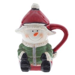 GAEM Кружка с крышкой "Снеговик", 500 мл, L14 W10 H17 см, 2в.