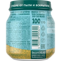 Пюре фруктовое ФрутоНяня с 4 месяцев, яблоко, 100 г