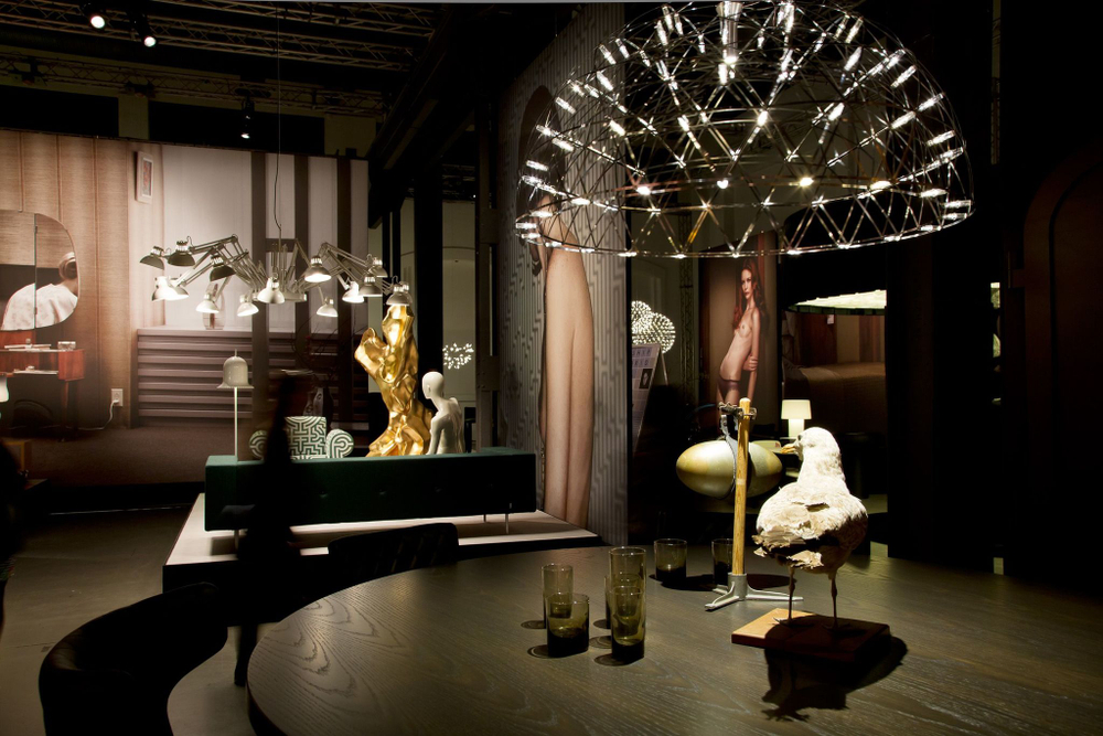 Pendant design lamp  Raimond Dome by Moooi (Gold,  D 79 cm)